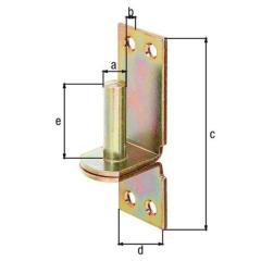 Kloben DI auf Platte 10x10mm galv.verz.d.pass.GAH