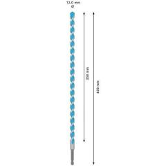 Steinbohrer Expert MultiConstruction HEX-9 - Ø 12 mm - Arbeits-L. 350 mm - Gesamt-L. 400 mm