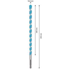 Steinbohrer Expert MultiConstruction HEX-9 - Ø 10 mm - Arbeits-L. 200 mm - Gesamt-L. 250 mm