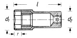 Steckschlüsseleinsatz 900MGT f.Zündkerzen 1/2 Zoll SW 20,8mm 6-kant 68mm HAZET