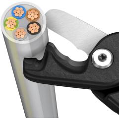 Kabelschere StepCut® XL L.225mm Kopf brün.VDE Mehrkomp.-Hüllen KNIPEX