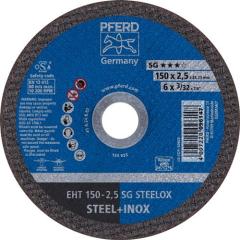 Trennscheibe SG STEELOX D150x2,5mm ger.INOX Bohr.22,23mm PFERD | 25 Stück