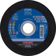 Trennscheibe Ceramic SGP Steel D125x1mm ger.STA Bohr.22,23mm PFERD | 25 Stück