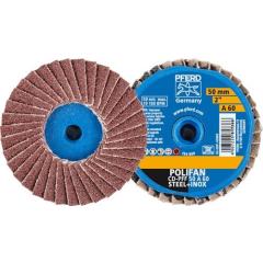 Fächerschleifscheibe COMBIDISC-Mini-POLIFAN D.50mm K.60 19100min-¹ PFERD | 10 Stück