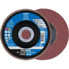 Fächerscheibe POLIFAN A SG STEELOX D.125mm K.60 fl.INOX NK PFERD | 10 Stück