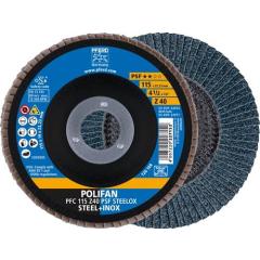 Fächerscheibe POLIFAN Z PSF STEELOX D.115mm K.40 kon.STA/INOX ZK PFERD | 10 Stück