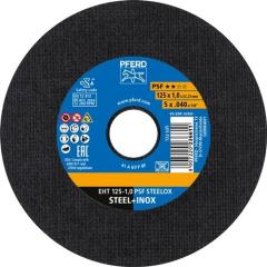 Trennscheibe PSF STEELOX D125x1mm ger.INOX Bohr.22,23mm PFERD | 25 Stück