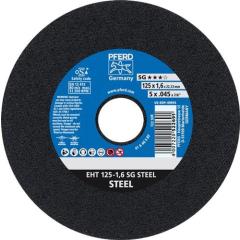 Trennscheibe SG STEEL D125x1,6mm ger.STA Bohr.22,23mm PFERD | 25 Stück