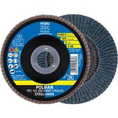 Fächerscheibe POLIFAN Z BOX D.125mm K.Z-60 kon.INOX ZK Box á 10 St.PFERD | 10 Stück