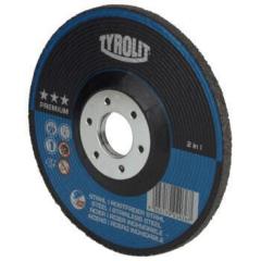 Schruppscheibe PREMIUM D125xS4mmKörnung 30 gekr.2in1 Bohr.22,23mm TYROLIT | 10 Stück