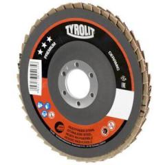 Fächerscheibe PREMIUM CERAMIC D.125mm K.40 gekr.Rostfreier STA CA TYROLIT | 10 Stück