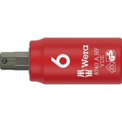 Steckschlüsseleinsatz 8740 A VDE HF 1/4 Zoll SW 6mm L.45mm WERA