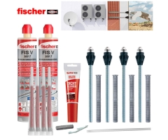 fischer TherMax Befestigungsset für Lochsteine, 16/170 M12 gvz - 4er Set