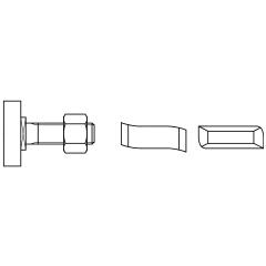 Halfenschrauben | Typ 38/17 | Stahl 4.6 | M 16 x 200 | galv. verzinkt | 25 Stück
