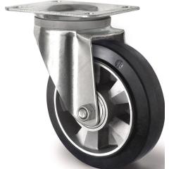 Schwerlastlenkrolle D.125mm Trgf.300kg Lenkrolle Elastikgummi 135mm