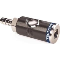 Druckknopf-Sicherheitskupplung DN 7,4,Tülle AluNBR Schlauchweite LW 10 TECWERK