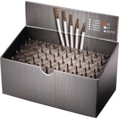 Schaftfräserset DIN6527 Ø 1/1,5/2/3/4 mm Z.3 VHM TiSiN 50tlg.Krt.TECWERK