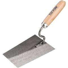 Maurerkelle L.160mm B.110mm m.Buchenholzheft,S-Hals rostfr.VA TECWERK | 20 Stück