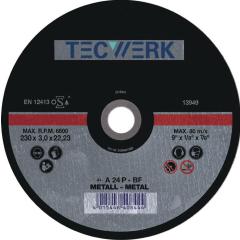 Trennscheibe D125x1,6mm ger.STA Bohr.22,23mm TECWERK | 25 Stück