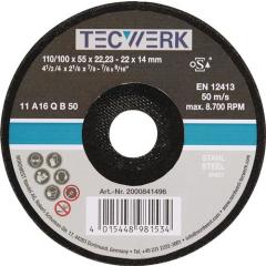 Schleiftopf A16Q 110/100mm STA u.Stahlguss 16 Bohr.22,23mm TECWERK