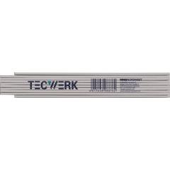 Gliedermaßstab L.2m mm/cm EG III Ku.weiß TECWERK