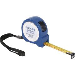 Taschenrollbandmaß L.5m B.19mm mm/cm EG II ABS Selbstarretierung TECWERK