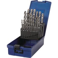 Spiralbohrersatz DIN 338 TypN Z3 D.1-13x0,5mm HSS-Co5 25-tlg.Ku.-Kass.TECWERK