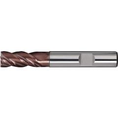 Schaftfräser DIN 6527L Typ N, Ø 3 mm Einsatz-L.14 mm VHM TiAlN HB Z.4 lang TECWERK