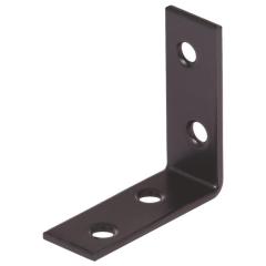 Stuhlwinkel L.40x40mm B.15mm S.1,75mm STA galv.bvz. schw. ku.-besch.Loch-D.4,5mm | 50 Stück