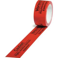 Warnklebeband PP Empfindliche Elektrogeräte L.66 m,B.50mm rot Rl.TRANSPAK | 36 Stück