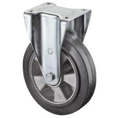 Schwerlast-Bockrolle D.125mm Trgf.200kg Elastikgummi 105mm 85mm BS ROLLEN