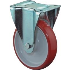 Bockrolle D.125mm Trgf.175kg Polyurethan,rot Platte L104xB80mm BS ROLLEN