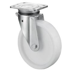 Schwerlast-Lenkrolle D.100mm Trgf.350kg Ku.Platte L105xB85mm BS ROLLEN