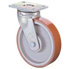 Schwerlast-Lenkrolle D.250mm Trgf.1200kg Guß-PU Platte L138xB110mm BS ROLLEN