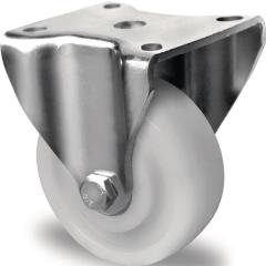 Schwerlast-Bockrolle D.100mm Trgf.500kg Ku.Platte L100xB88mm Rl.weiß TECWERK