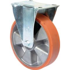 Bockrolle 125mm 300kg Guß-PUR 105x85mm Alu.BS ROLLEN