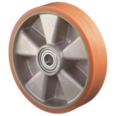 Ersatzrad D.125mm Trgf.250kg Guß-PU Achs-D.15mm Nabenl.40mm BS ROLLEN