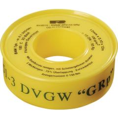 PTFE Dichtband GRp L12m B12mm D0,1mm gelb 100g/m² Rl.ULITH