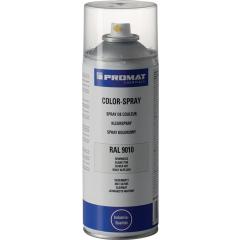 Colorspray reinweiß seidenmatt RAL 9010 400ml Spraydose TECWERK | 6 Stück