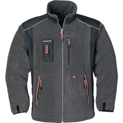 Fleecejacke Gr.L dunkelgrau/schwarz/orange TERRATREND