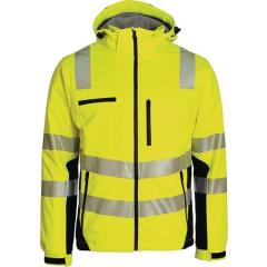 Winter-Warnschutzsoftshelljacke Gr.L gelb-schwarz PREVENT TRENDLINE