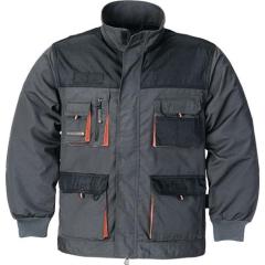 Herrenjacke Gr.60 dunkelgrau/schwarz/orange