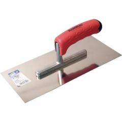 Glättekelle L.280mm B.130mm 2K-Griff Zahn 10x10mm rostfr.VA HAROMAC | 30 Stück
