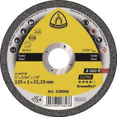 Trennscheibe A 660 R Supra D125x1mm ger.INOX Bohr.22,23mm KLINGSPOR | 25 Stück