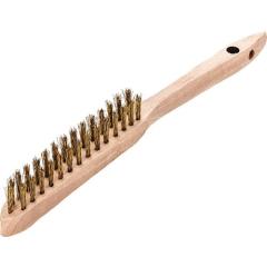 Handbürste L.290mm 0,35mm Messingdraht Besatz-L.140mm 2rhg.12 LESSMANN