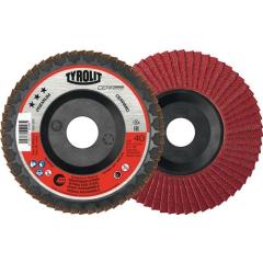 Fächerscheibe CERABOND D.125mm K.40 fl.INOX Keramikkorn TYROLIT | 5 Stück