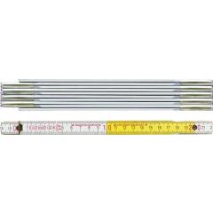 Gliedermaßstab 9802 L.2m B.16mm mm/cm EG III Buche weiß-gelb BMI