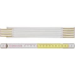 Gliedermaßstab 9143 L.3m B.16mm mm/cm EG III Buche weiß-gelb BMI