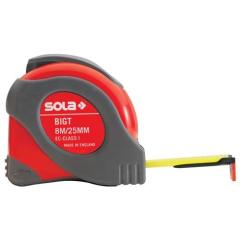 Taschenrollbandmaß BIG T L.8m B.25mm mm/cm EG I Ku.Stopptaste SOLA