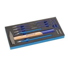 Werkzeugmodul 11-tlg.1/3-Modul Meißel,Splintentreiber TECWERK